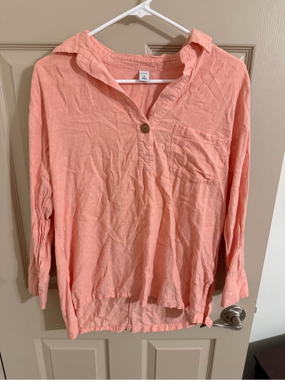 Old Navy Peach Button-Pocket Women's Tunic